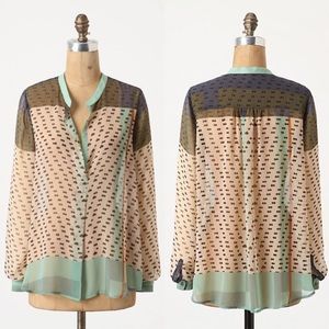 Anthropologie Dappled Sea blouse